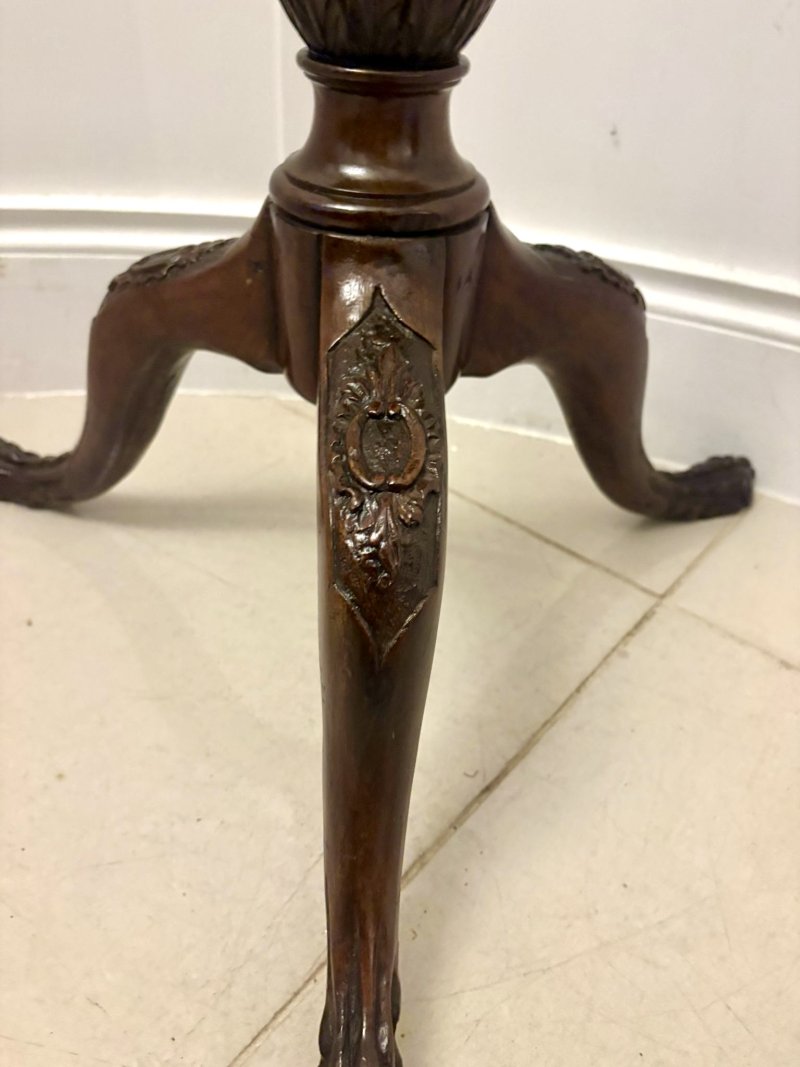 Superior Quality Antique Victorian Carved Mahogany Torchère / Plant Stand